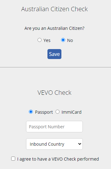 Vevo Check Form