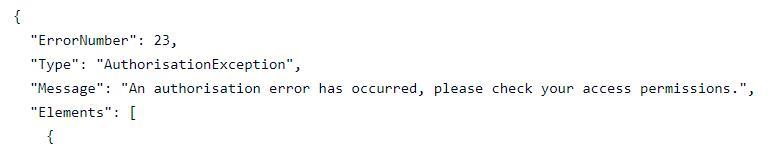 AuthorisationException xero errornumber 23