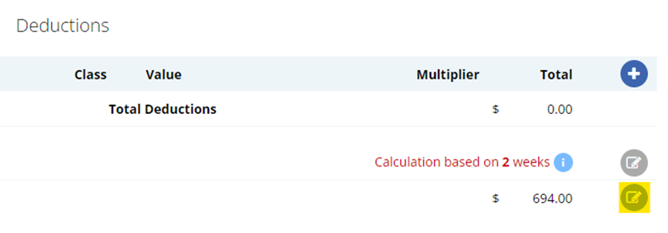 Payslip Deductions