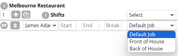 a rostered shift with a location setup with a client to allow for dynamic rostering