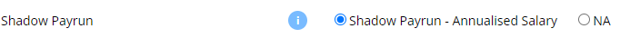 image of shadow payrun feature option in global settings