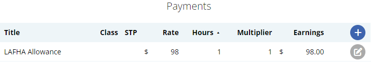 payslip with LAFHA payslip item