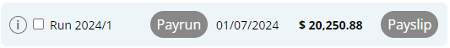 View payslips for payrun