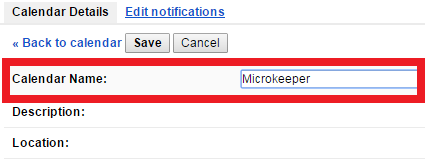 Google Calendar Change Name