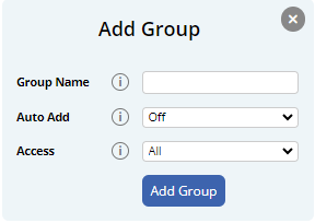 An image of the Add Group configuration window