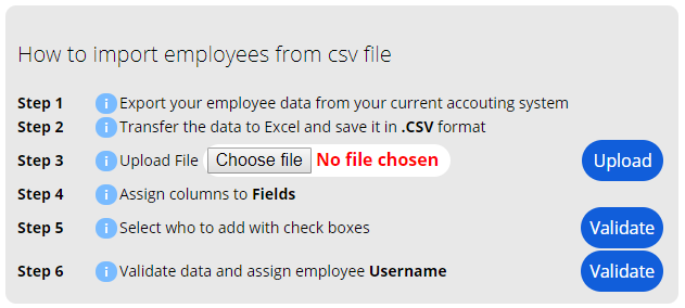 Import Employees from CSV File