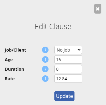 image of creating a new rate rule clause