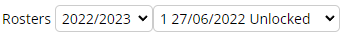 An image of the roster calendar date filter selection