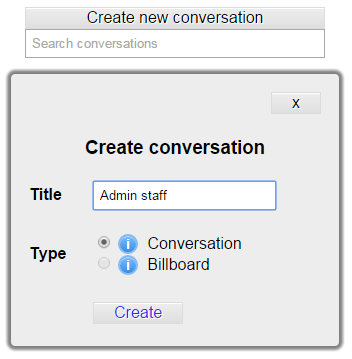 create conversation form