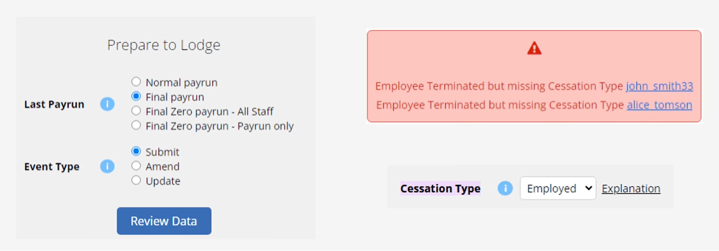 Cessation Type