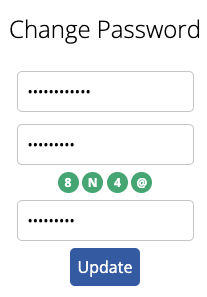 image of change password tool on employee console